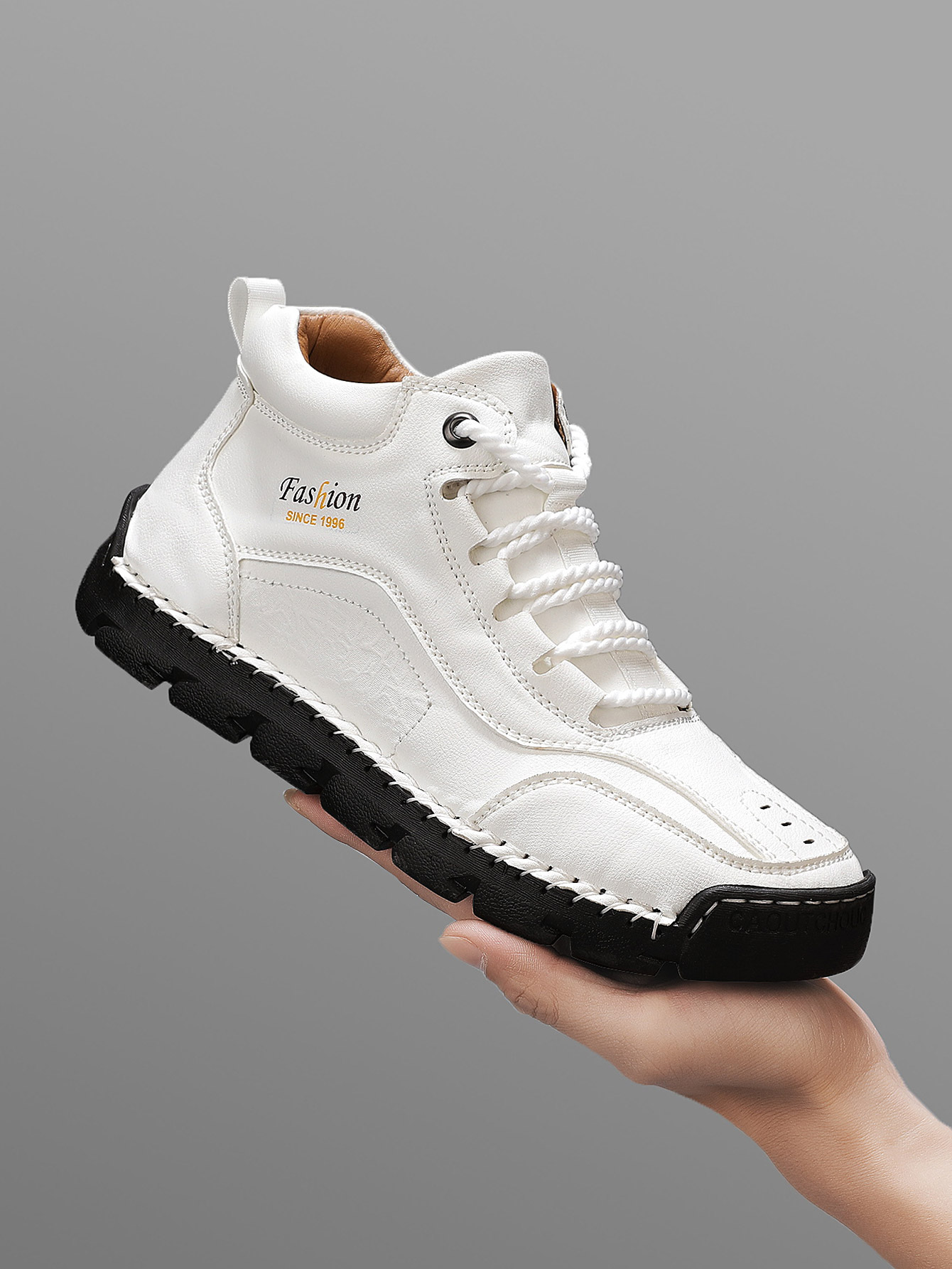 Sneaker Zone - Men's Handmade Mid-Top Casual Shoes, Simple