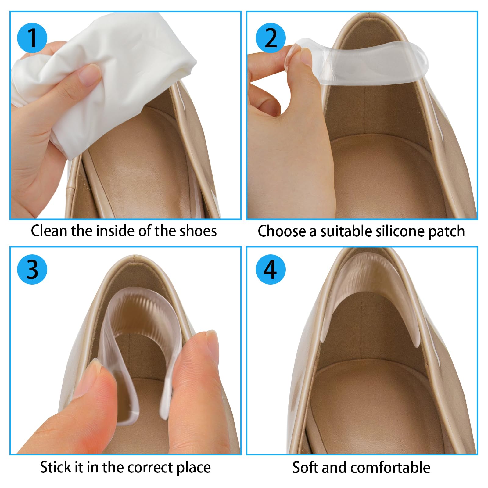 34Pcs Silicone Shoe Heel Grips - огляд і ціна Heel Liner Grip