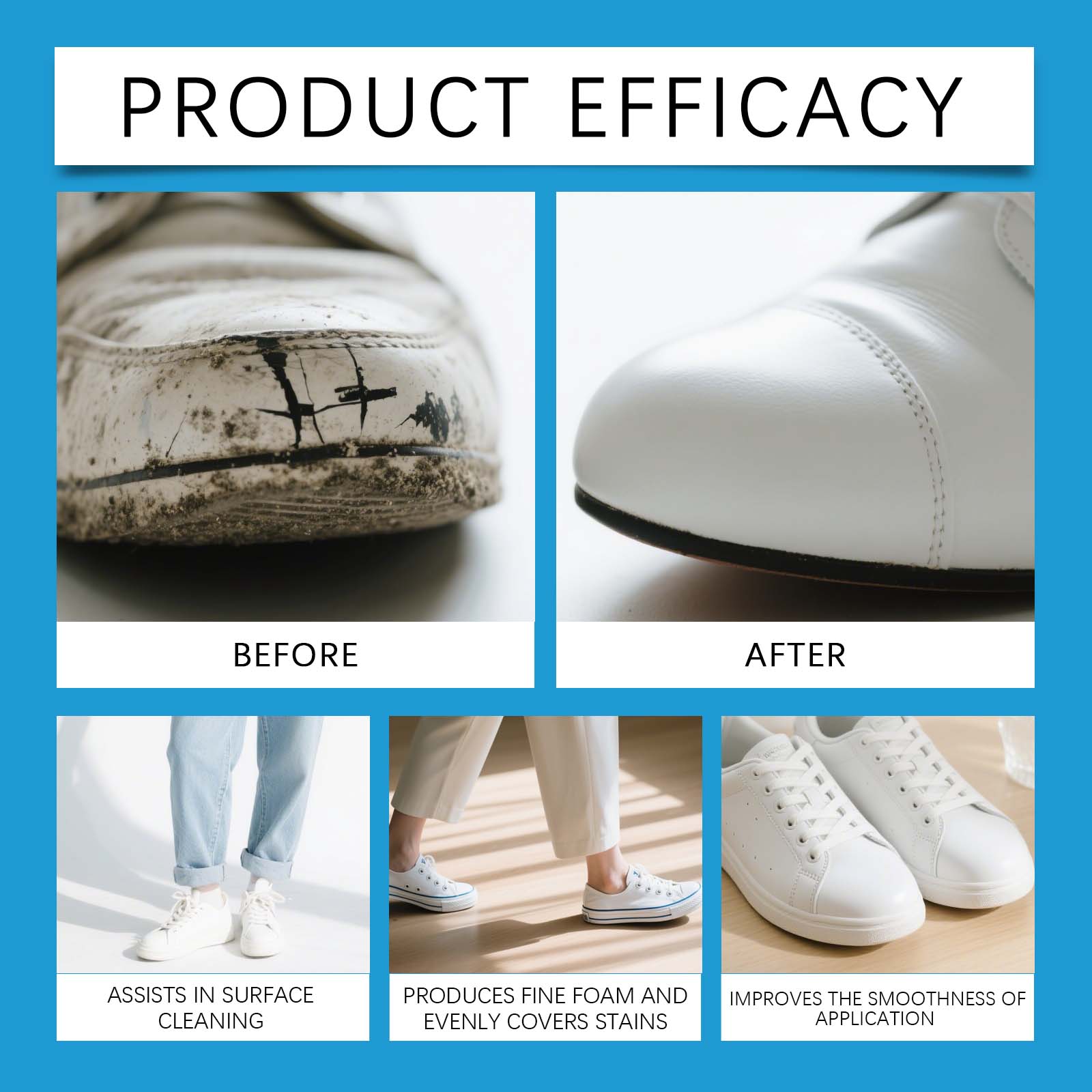White Shoe Cleaner Cream Sneak - огляд і ціна Sneaker Care Spray