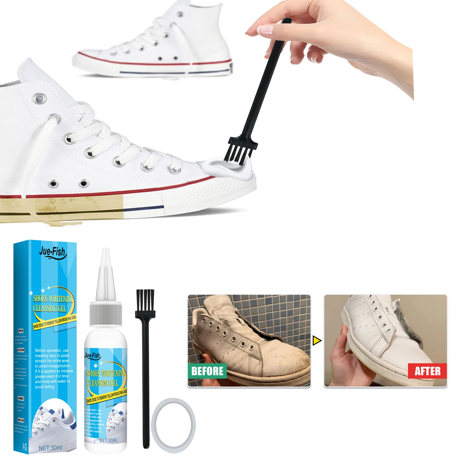 White Shoes Cleaning Gel Stain - огляд і ціна Sneaker Care Spray