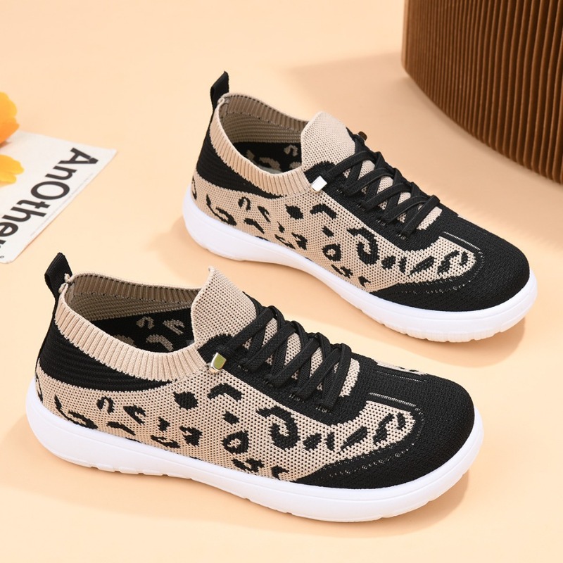 Women Lace‑up Leopard Knit Mid - огляд і ціна Sneaker Zone